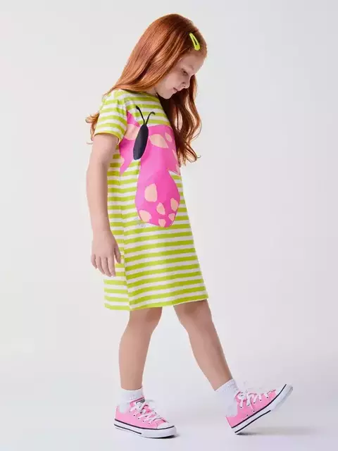 VESTIDO ESTAMPADO BORBOLETA NEON BIMBI' - comprar online