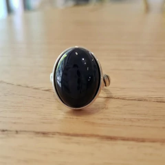 Anillo Obsidiana Espigas - comprar online