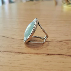 Anillo Ágata Cielo circular regulable - comprar online