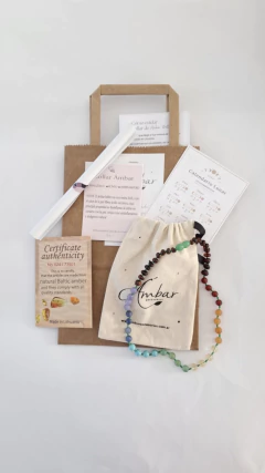 COLLAR ÁMBAR CHAKRAS 38 CM - Ámbar accesorios