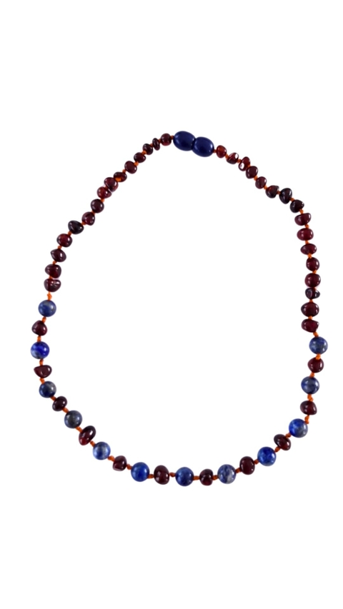 COLLAR ÁMBAR Y LAPISLÁZULI DE 38 CM - comprar online