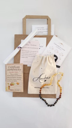 COLLAR ÁMBAR BALTICO DEGRADÉ 38 CM en internet