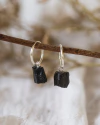 AROS DE PLATA con TURMALINA / CUARZO CRISTAL /ROSA DEL DESIERTO