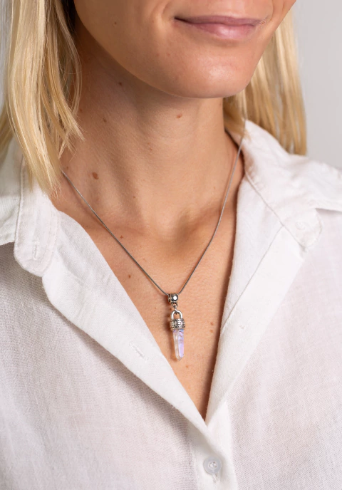 COLLAR BRILLAR DE CUARZO AURA