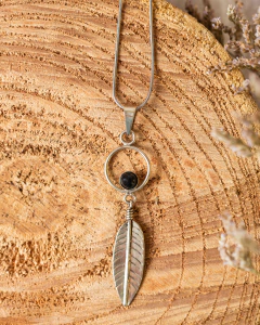 Imagen de -SALE- COLLAR MÍSTICA CON OBSIDIANA Y LABRADORITA