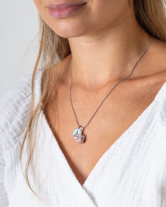 -SALE- COLLAR REFLEXIÓN CON TURMALINA ROSA en internet