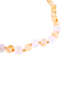COLLAR BEBÉ ÁMBAR BÁLTICO 32CM MIEL Y ROSA en internet