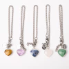 PULSERA CORAZÓN CON AMATISTA, SODALITA, CUARZO VERDE, OJO DE TIGRE, CUARZO ROSA. - comprar online