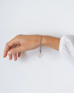 PULSERA CORAZÓN CON AMATISTA, SODALITA, CUARZO VERDE, OJO DE TIGRE, CUARZO ROSA. en internet