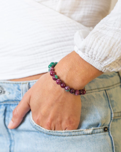 -SALE- PULSERA VALOR CON ÁGATA SANDIA - comprar online