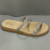 Papete Bege Duas Tiras Brilhosas Beira Rio - Becca Calçados Numeração especial | Sapatos Grandes | Plus Size