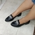 Mocassim feminino preto com correntes pratas - comprar online