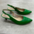 Sapato Scarpin Becca Classic Salto Fino Verde Trevo
