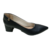 Imagem do Scarpin salto grosso sapato bico fino preto