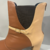 Bota feminina bico fino salto quadrado cano médio com fivela e elástico Caramelo e bege - Becca Calçados Numeração especial | Sapatos Grandes | Plus Size