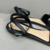 Sandália rasteira flat aplicação de flor e trançada no tornozelo Preta - Becca Calçados Numeração especial | Sapatos Grandes | Plus Size