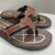 Chinelo de Dedo masculino Couro Cor Marrom - comprar online