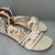 Sandália rasteira flat artesanal de amarração bege - Becca Calçados Numeração especial | Sapatos Grandes | Plus Size