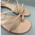 Sandália rasteira flat 2 em 1 bege com Spikes - comprar online