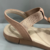 Sandália Anabela Bege com Pedras Modare - Becca Calçados Numeração especial | Sapatos Grandes | Plus Size