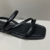 Sandália preta Rasteira Flat com tira elástica no tornozelo - comprar online