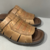 Chinelo masculino de Couro Com Fivela Reguladora Cor Marrom - Becca Calçados Numeração especial | Sapatos Grandes | Plus Size