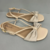 Sandália Rasteira Feminina Bege Laçarote - Becca Calçados Numeração especial | Sapatos Grandes | Plus Size