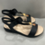 Sandália Anabela Preta com Pedras Modare - Becca Calçados Numeração especial | Sapatos Grandes | Plus Size