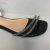 Sandália Rasteira Flat Preta Envernizada Com Tiras Brilhosas - comprar online