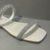 Rasteira Branca Flat com 2 tiras brilhosas - comprar online