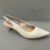 Scarpin aberto atrás marfim (off white) - Becca Calçados Numeração especial | Sapatos Grandes | Plus Size