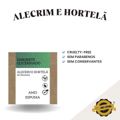Sabonete de Alecrim e Hortelã Limpeza Suave Refrescante - Amo Espuma | Os melhores artesanais para você