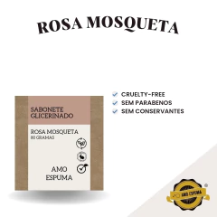 Sabonete de Rosa Mosqueta tratamento de manchas - Amo Espuma | Os melhores artesanais para você