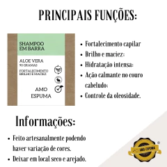 Shampoo Sólido de Aloe Vera Controle de Oleosidade e Hidratante na internet