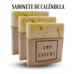 Sabonete de Calêndula, Própolis e Enxofre Anti Acne Artesanal - comprar online