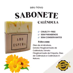 Sabonete de Calêndula, Própolis e Enxofre Anti Acne Artesanal - loja online