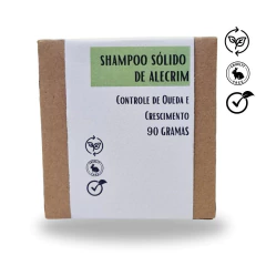 Shampoo Sólido de Alecrim Vegano Controle de Queda e Crescimento - Amo Espuma | Os melhores artesanais para você