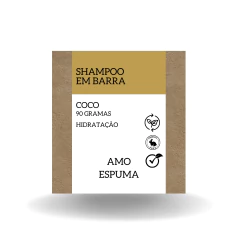 Shampoo Sólido De Coco Cabelos Secos e Danificados Vegano Natural - comprar online