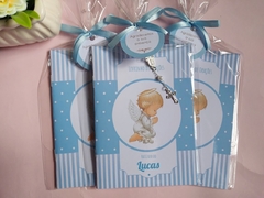 Livro de Orações | 10x15cm - Anjo listras Azul - comprar online