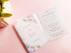 Livro de Orações | 7x10cm - Floral romântico lilás - comprar online