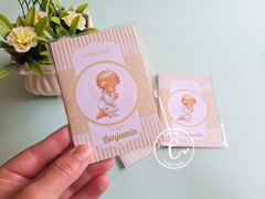 Livro de Orações | 7x10cm - Anjo listras verde