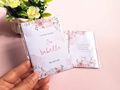 Livro de Orações | 7x10cm - Floral romântico rosa