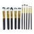 Kit 10 Pincéis Maquiagem Kabuki Precisão - Preto - 13/14 Cm - comprar online