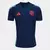 Camisa de treino masculina do Flamengo 25/26, cor marinho, com detalhes em azul claro e logo da Adidas.