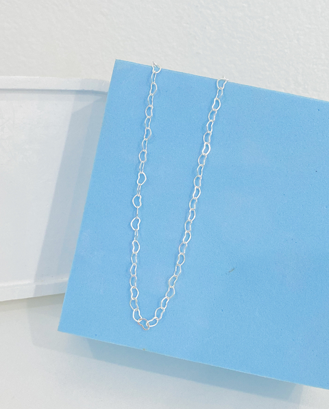 colar corações vazado prata - comprar online