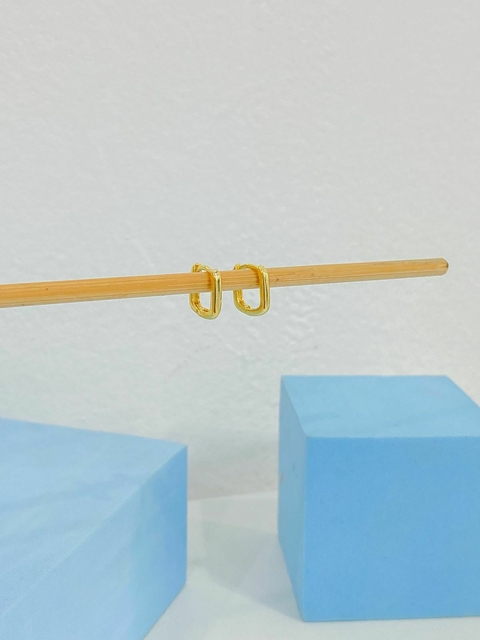 Argolinha quadrada P ouro