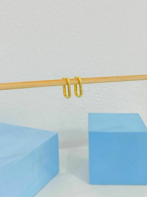 Argolinha quadrada M ouro