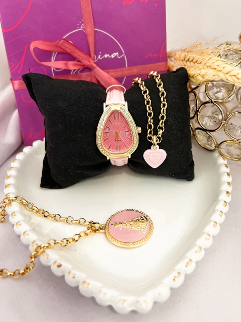 Kit Nossa Senhora Rosa Com Relógio - 3 Peças - comprar online