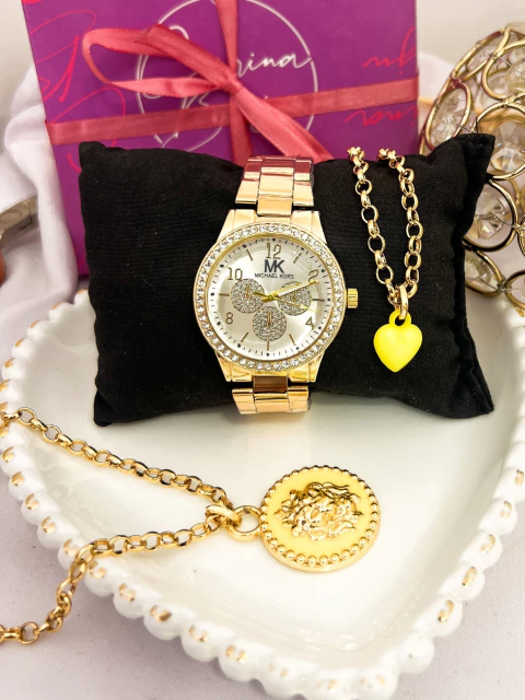 Kit Leão Amarelo Com Relógio - 3 Peças - comprar online