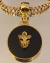 Colar Pingente Redondo Preto com Pantera - comprar online